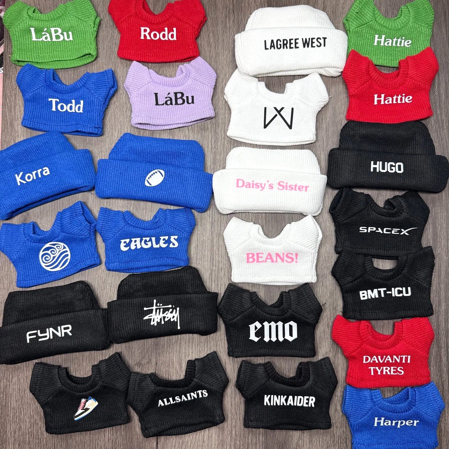 Custom Labubu Doll Shirt Set with Unique Logo