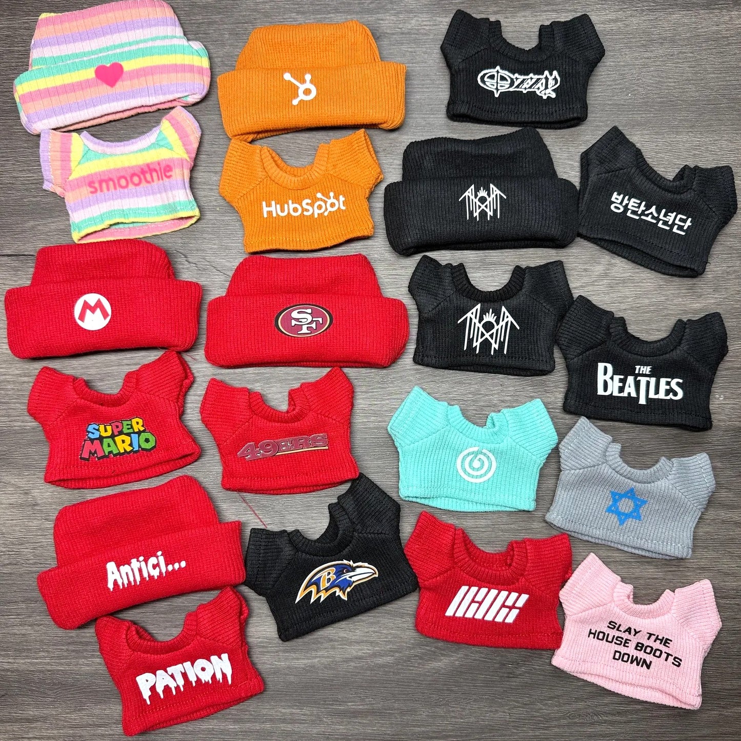 Custom Labubu Doll Shirt Set with Unique Logo